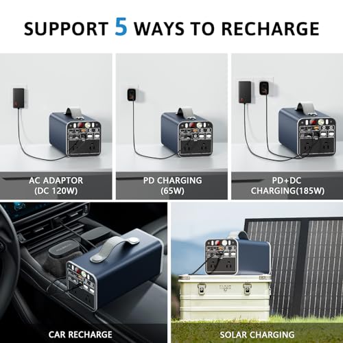 Powdeom Portable Power Station with AC Outlet for Camping, Outdoors, Off-Grid Life