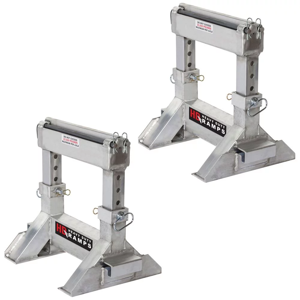 Pair of Heavy Duty Lower Step Deck Ramp Support Stands - Curated Treasures Market