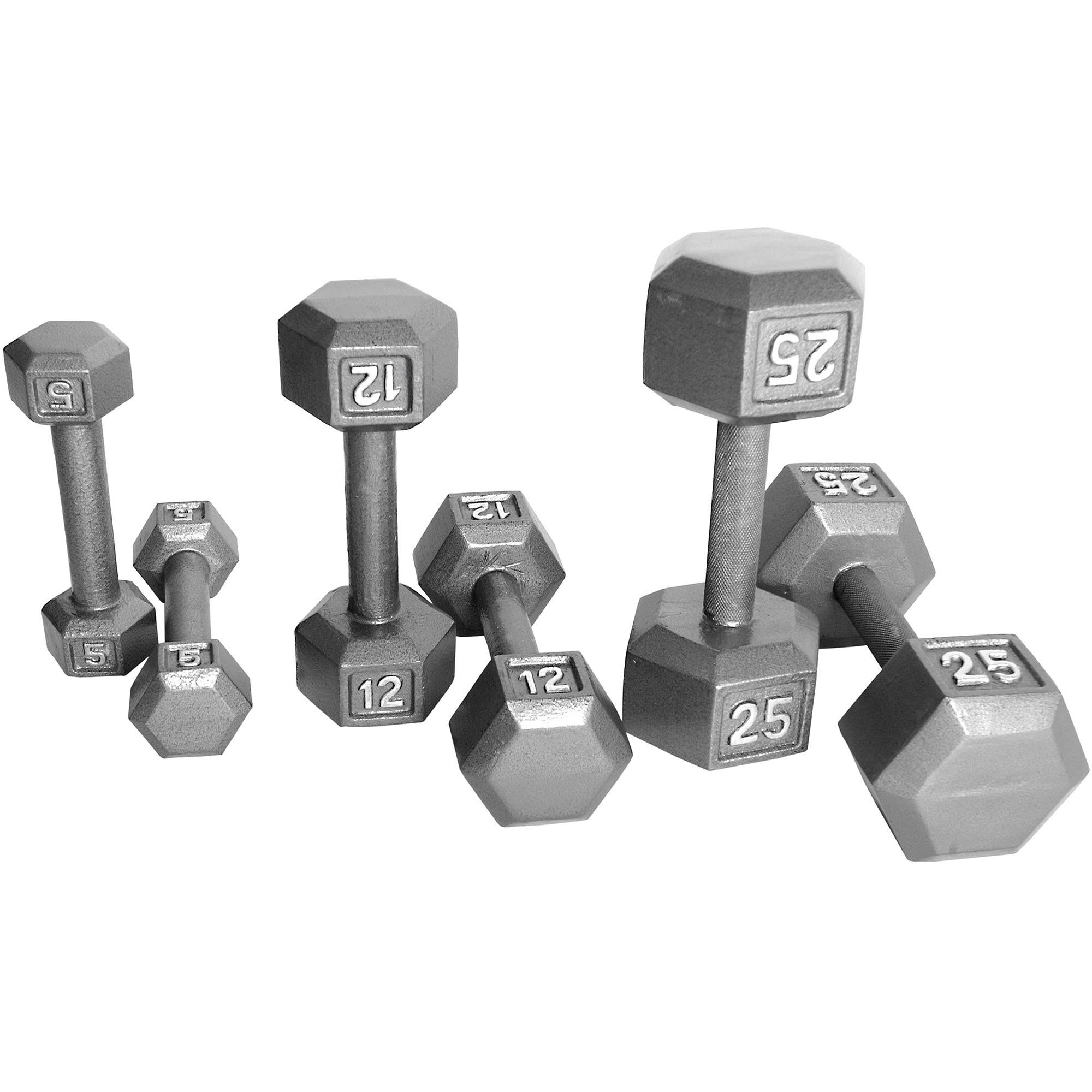 Cap Barbell Single Solid Cast Iron Hex Dumbbell 110-Pound