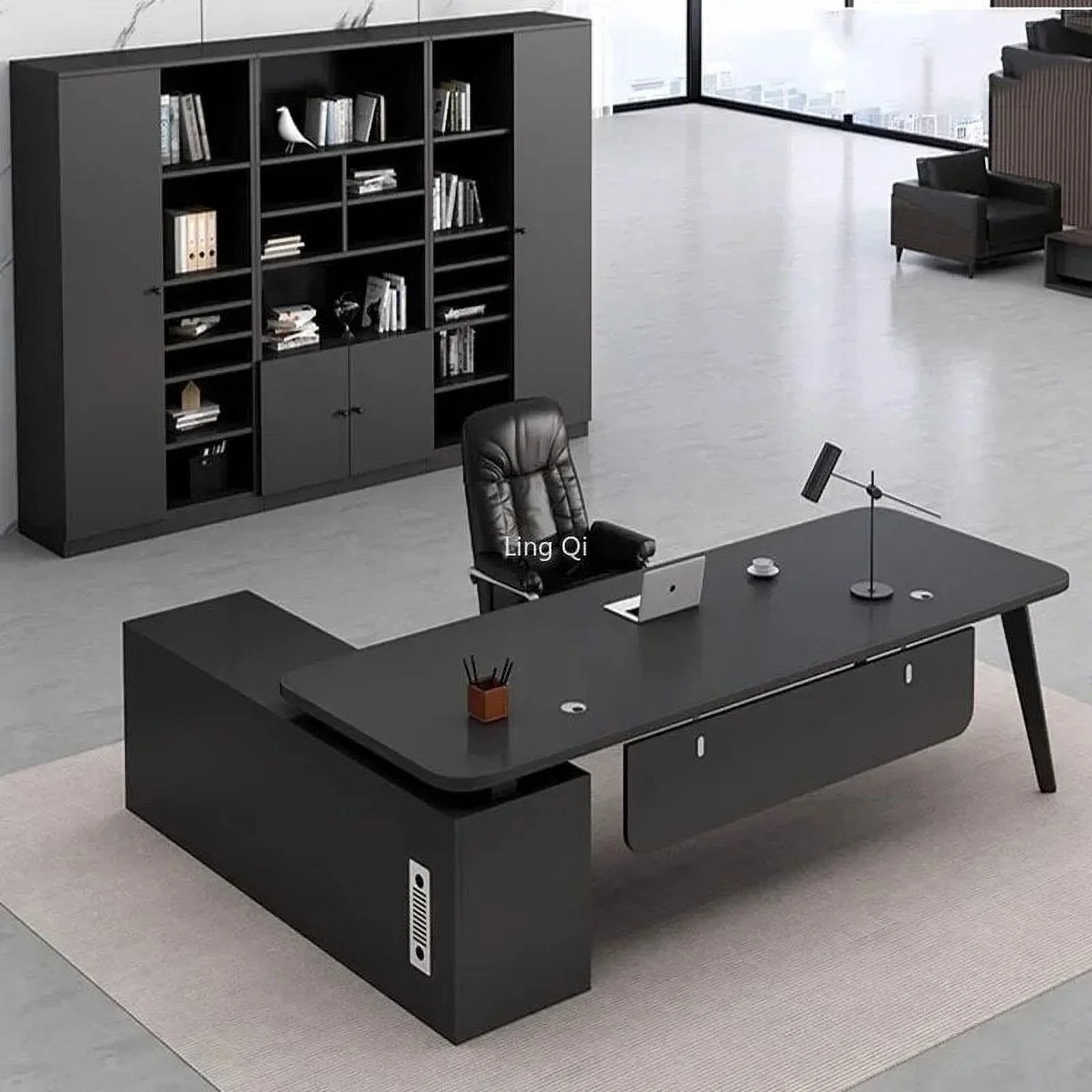 L Shaped Standing Office Desk Accessories Reception Executive Storage Computer Desks Home Conference Escritorio Modern Furniture