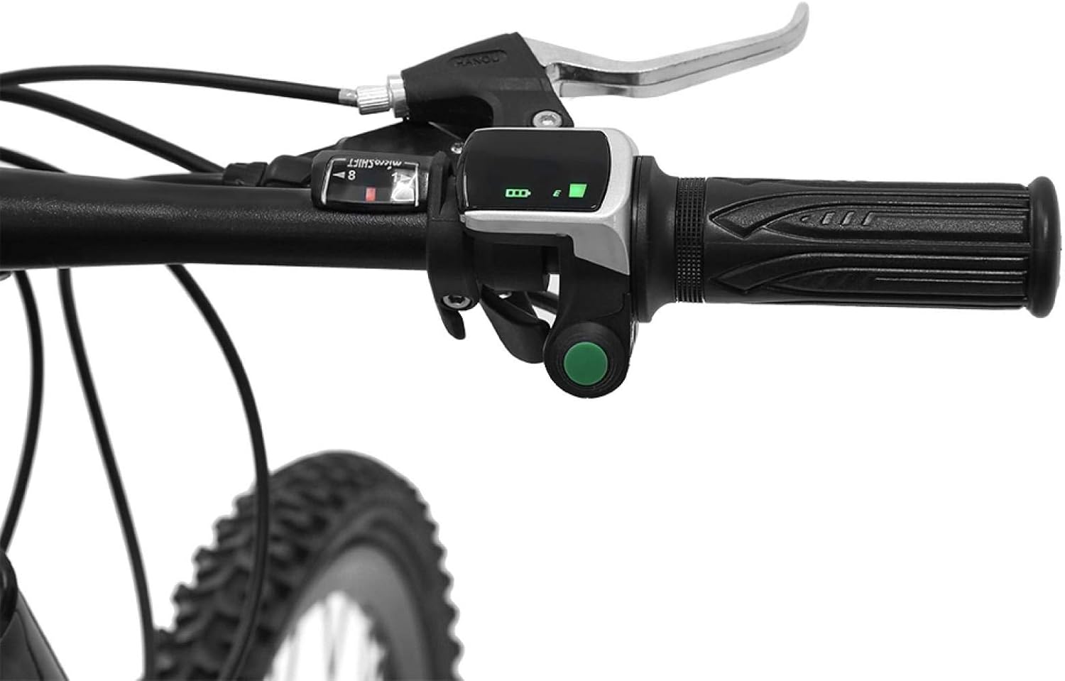 OUKENS Electric Scooter Throttle Grip, 1 Pair Waterproof LCD Display Throttle Handlebar Grip for Electric Car Bike Scooter