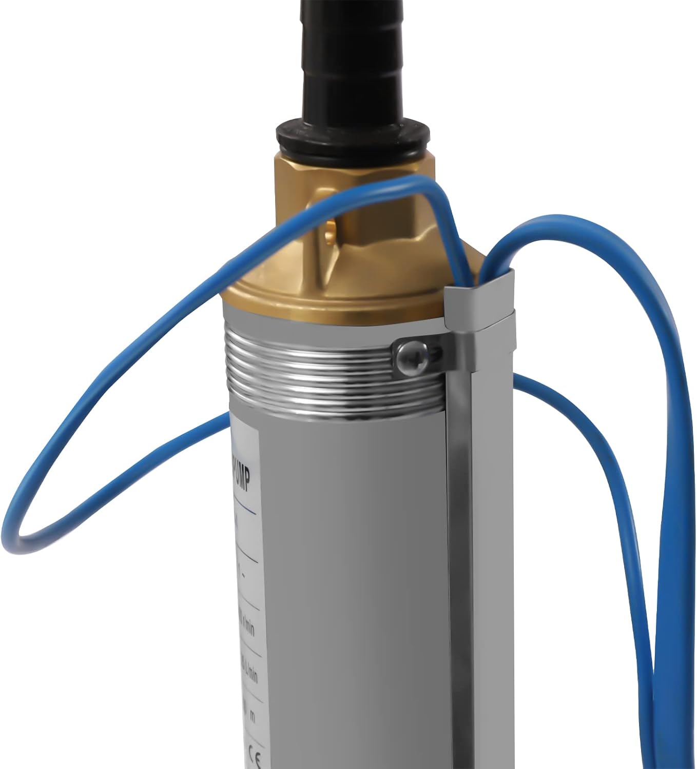 Submersible Well Pump, 110V 0.75KW Water Deep Well Pump Stainless Steel 380ft deep Deep Well Pump Outlet Submersible Bore Pump with Control Box for Industrial Factories Home Use