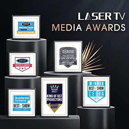 Hisense 4K UHD Ultra-Short Throw Laser TV 100" High Gain ALR Screen, 2700 lumens, Compatible with Dolby Atmos, Google Assistant and Chromecast Built-in, Compatible with Alexa
