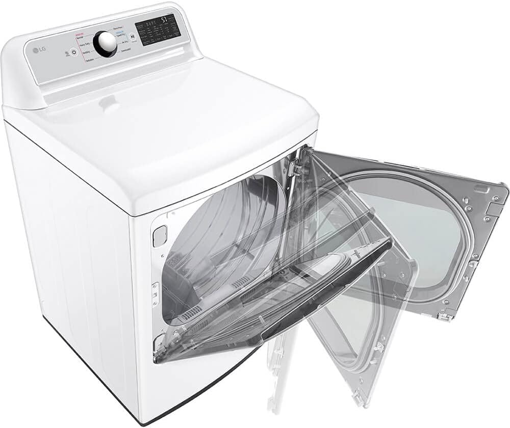 LG DLE7400W 7.3 Cu. Ft. Rear Control White Dryer with EasyLoad Door