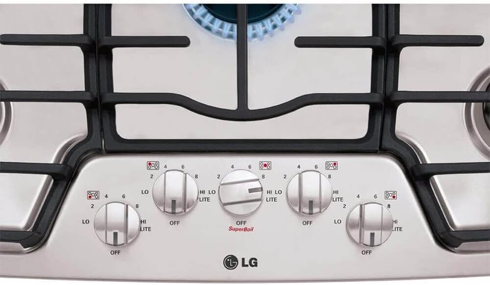 LG LCG3611ST 36" Stainless Steel Gas Sealed Burner Cooktop