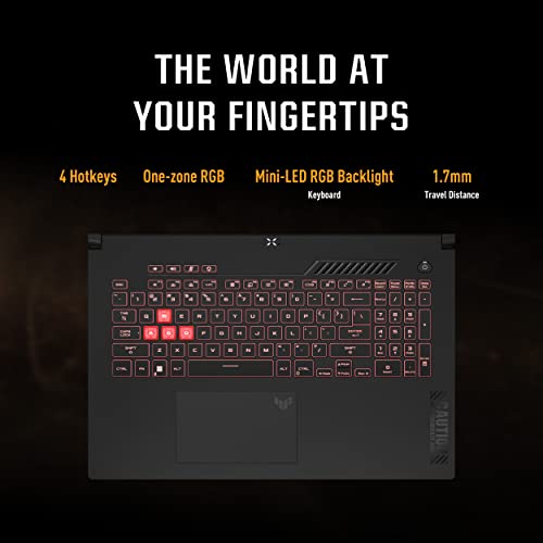 ASUS TUF Gaming A15 (2023) Gaming Laptop, 15.6” FHD 144Hz, 100% sRGB Display, GeForce RTX 4060, AMD Ryzen 7 7735HS, 16GB DDR5, 1TB PCIe SSD, Wi-Fi 6, Windows 11, FA507NV-EH74
