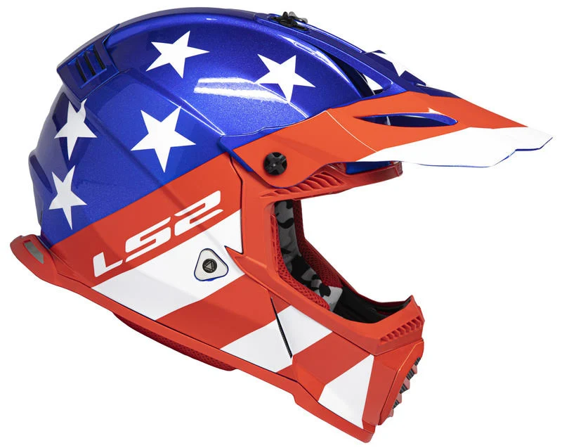 LS2 Youth Gate Stripes Helmet Medium Red/White/Blue