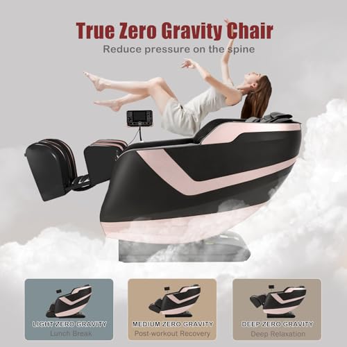 Artist hand Massage Chair Full Body, Zero Gravity Massage Chair, Dual Core SL-Track Massage Recliner Chair with 12 Modes, Bluetooth Speakers, Full Body Airbag Compression, Heating, Foot Rollers, Black