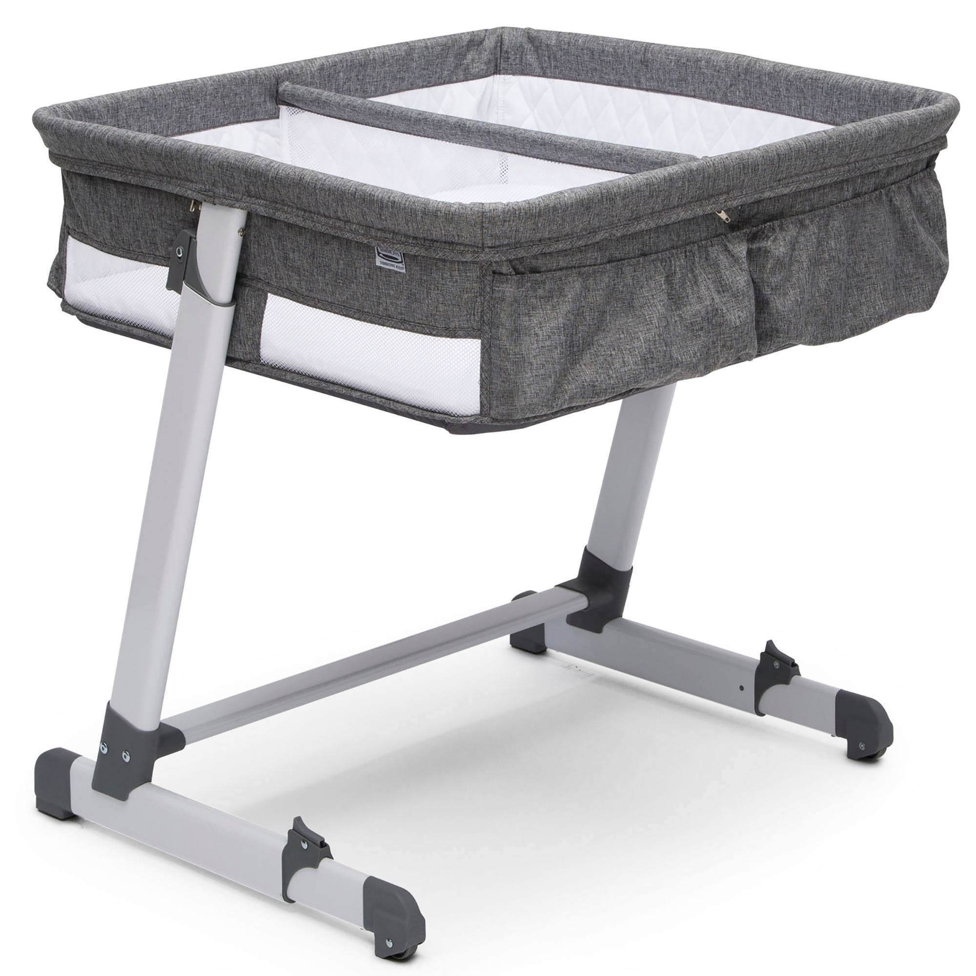 Simmons Kids by The Bed Twin City Sleeper Bassinet, Med Grey