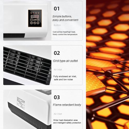 Mini Air Conditioner Wall Mounted Fan, Dual Use Mini Cooling And Heating Air Conditioner,Wall Mounted Heating Machine,Portable Wall Mounted Ac And Heater Combo For Bathroom, Bedroom