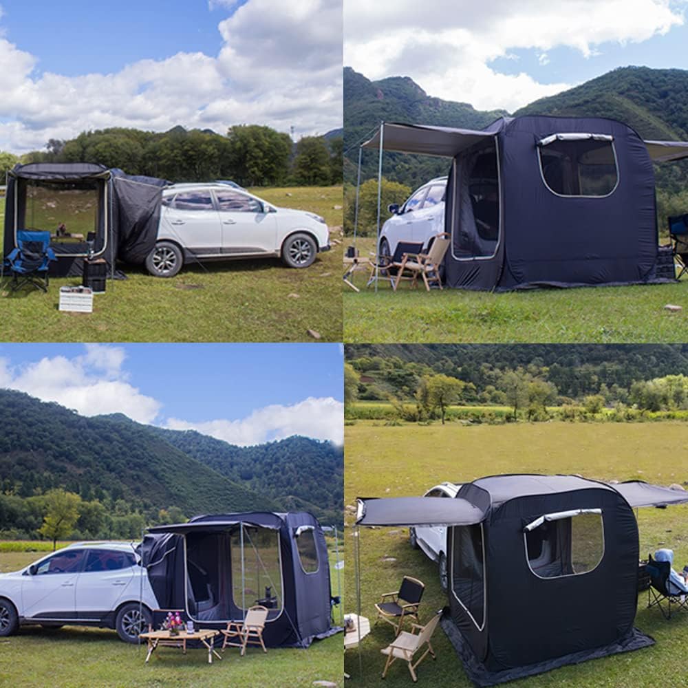 Laaioo SUV tent, SUV tents for Camping ，universal, pop-up tent tailgate tent 4-6 people multifunctional+Rainfly+ floor