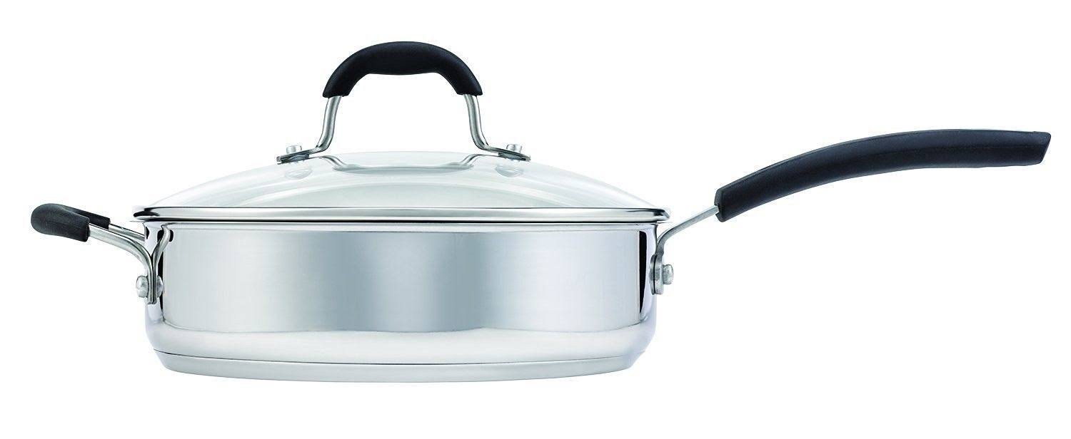 Oneida 10-Piece Stainless Steel Cookware Set with Glass Lids, Silver
