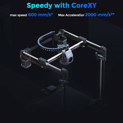 Creality K1C 3D Printer, 2024 New Version 3D Printers with 600mm/s Fast Printing Speed, Support Carbon Fiber Filament 300℃ High-Temp Print, Auto Leveling and Clog-Free Direct Extruder