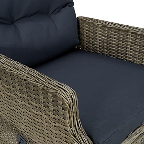 7 Piece Patio Dining Set Outdoor Dining Patio Dining Table,Patio Furniture Patio Table and Chairs for Patio,Deck,Balcony,Garden,Lawn Brown