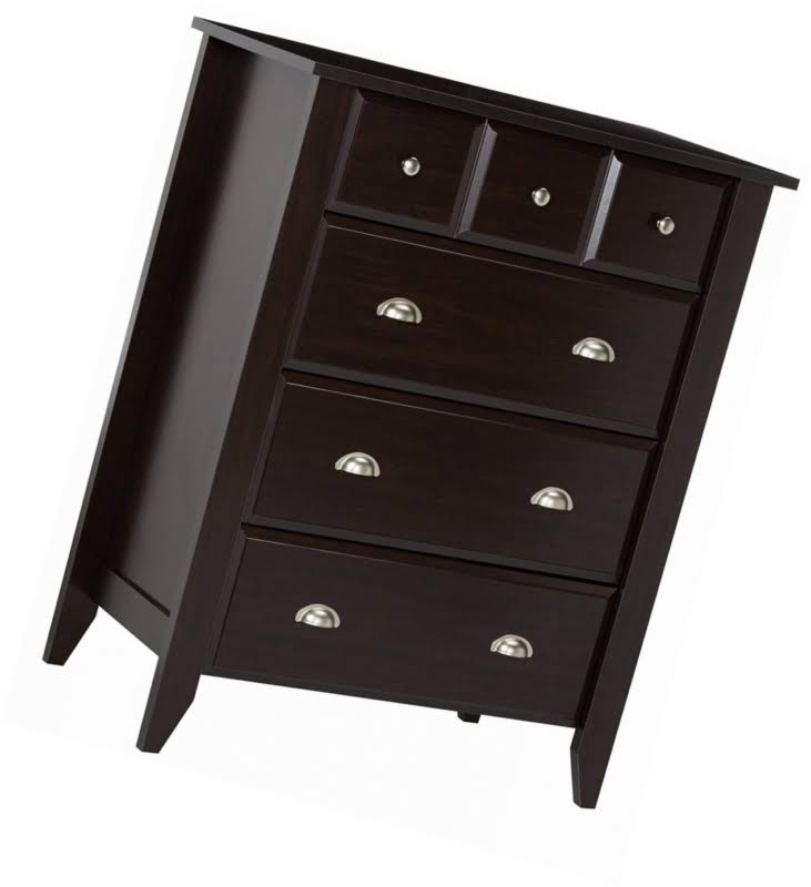 Sauder Shoal Creek 4 Drawer Chest, Jamocha Wood