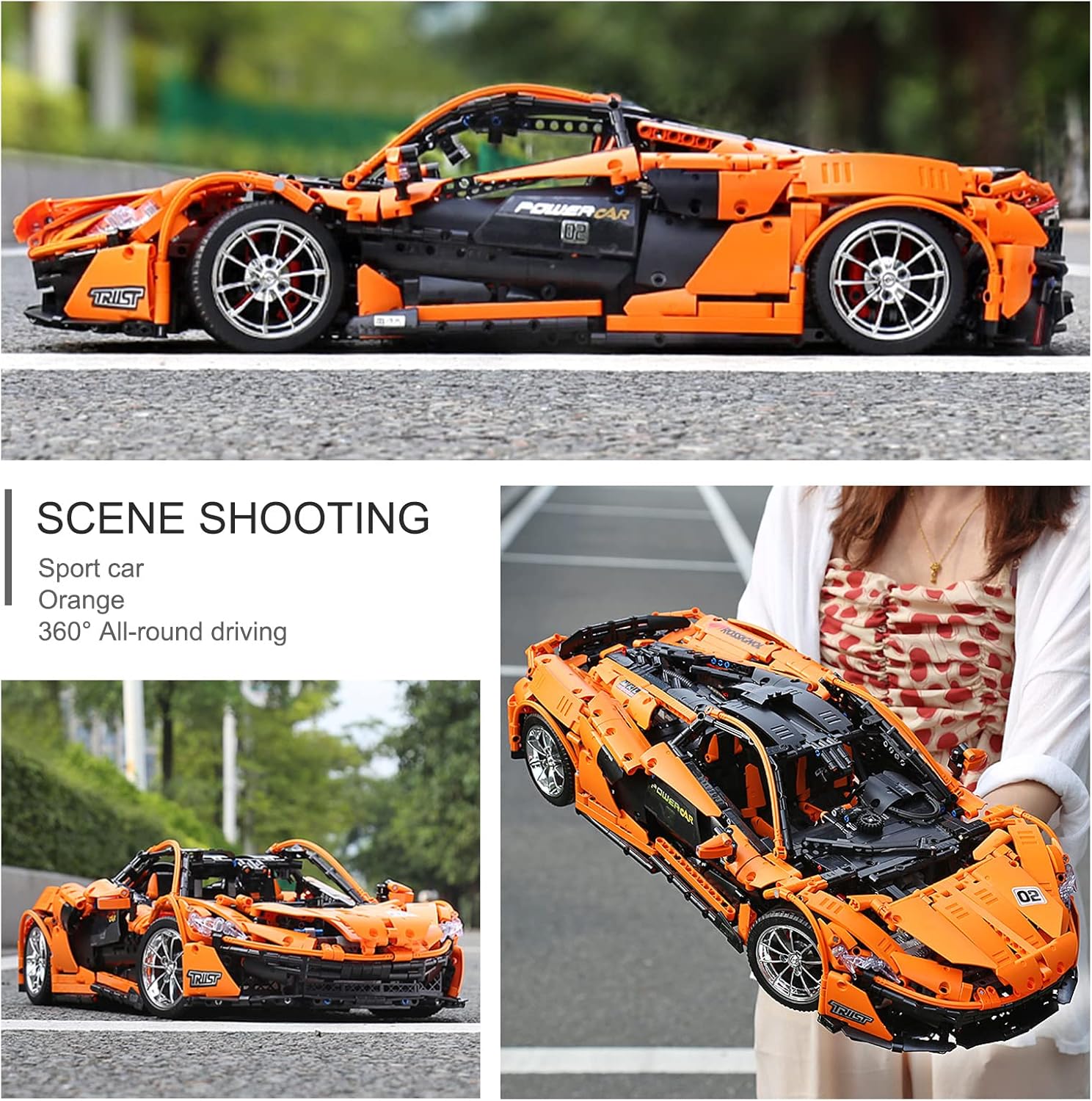 Mould King RC Toys Sport Car Building Kits, 3228 Pieces 1:8 Scale MOC Racing Car with Motor Building Blocks, Collection Model Cars Set