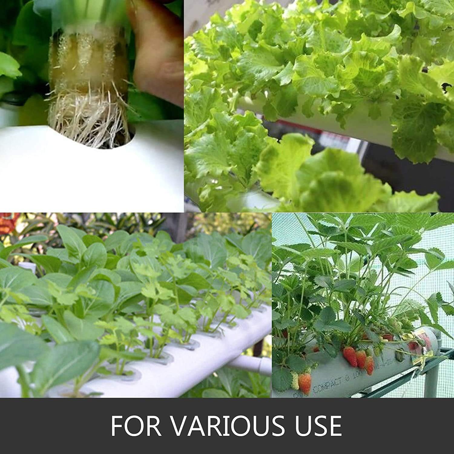 DreamJoy 3 Layers 108 Plant Sites Hydroponic Site Grow Kit 12 Pipes Hydroponic Growing System Water Culture Garden Plant System for Leafy Vegetables Lettuce Herb Celery