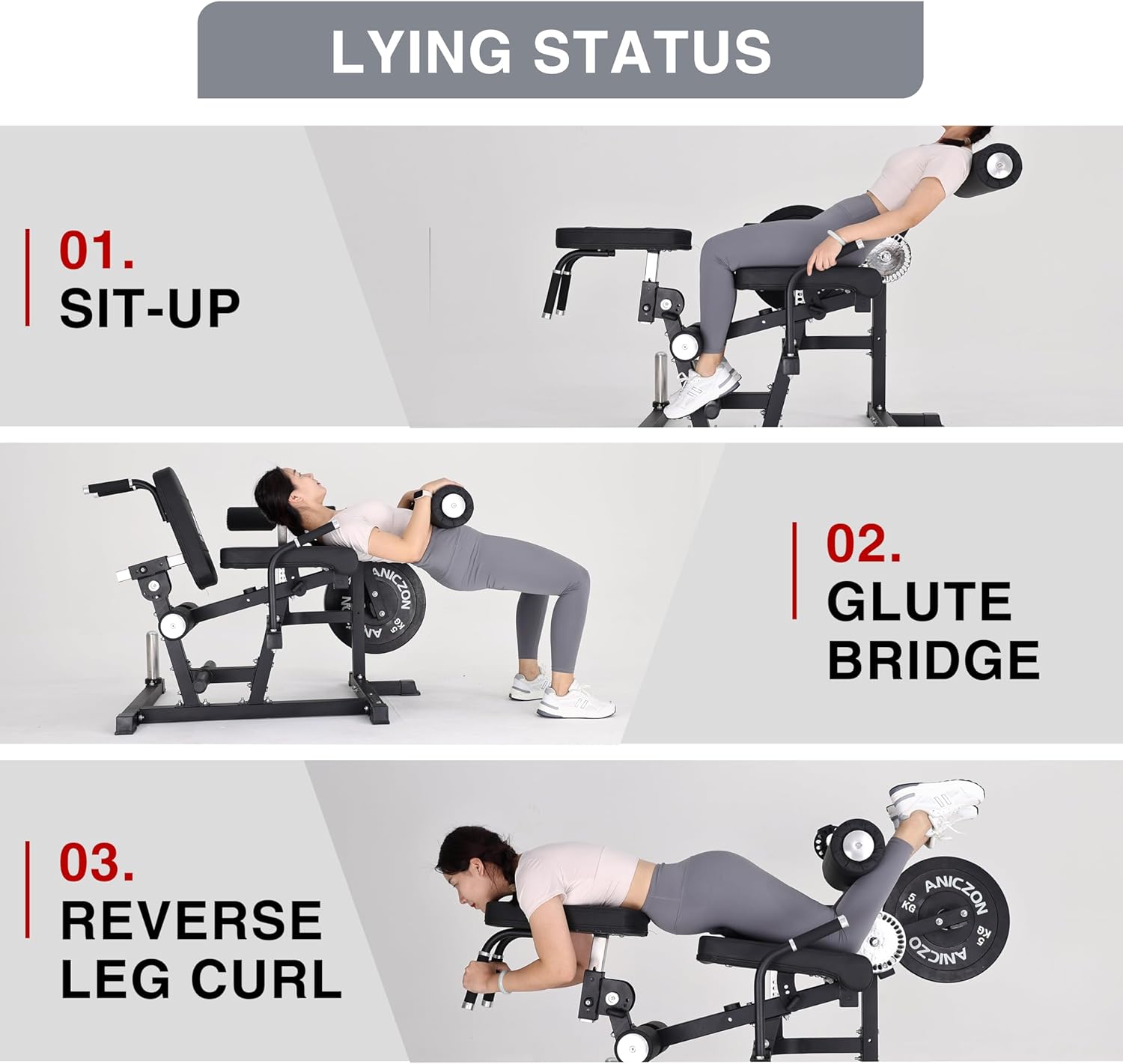 Leg Extension and Curl Machine, Leg Rotary Extension for Thigh with Adjustable Seat & Backrest, Lower Body Special Leg Machine with Plate Loaded for Home Gym, 770LB Commercial Rated