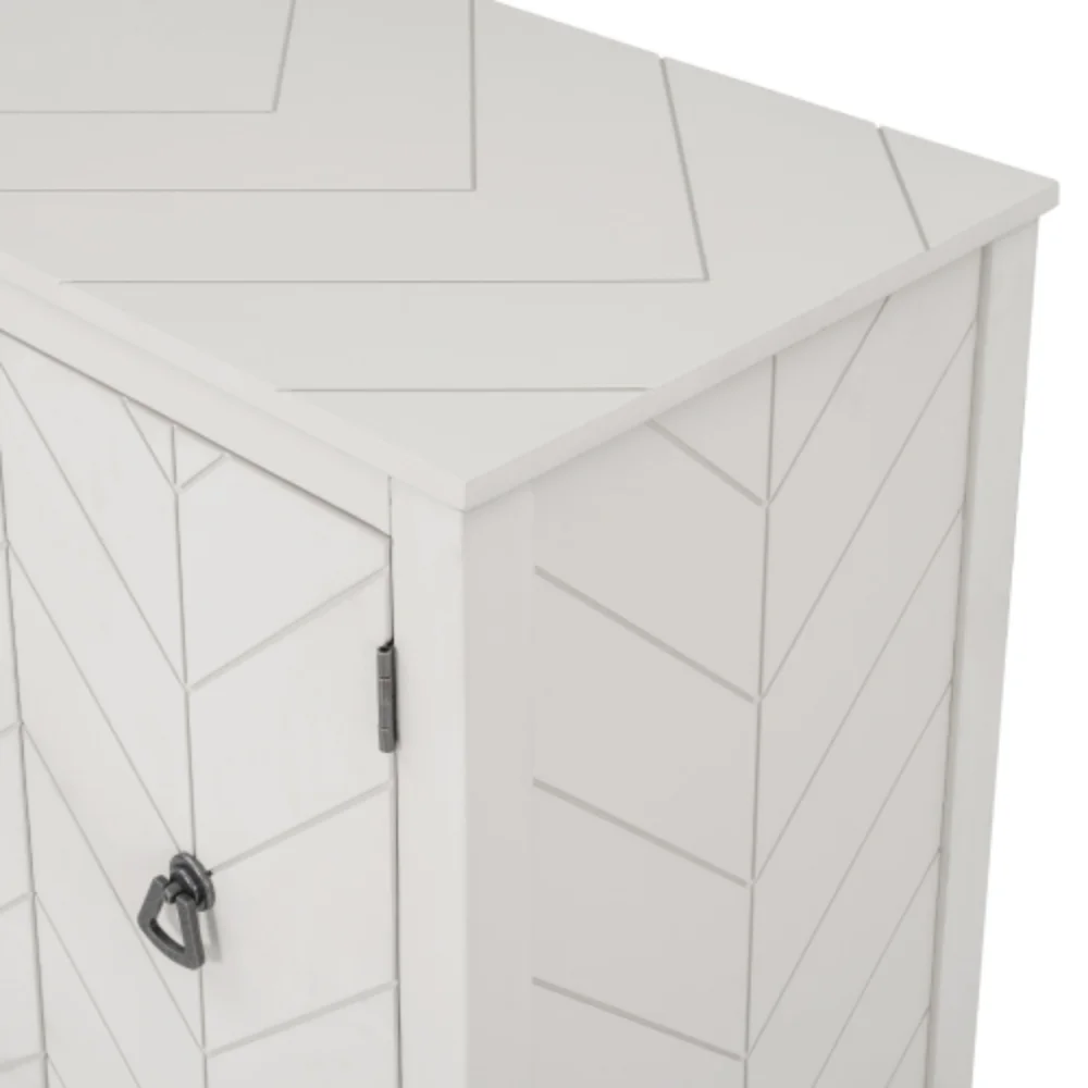 Storage Cabinet Wooden Cabinet with Adjustable Shelf, Antique Gray, Entryway, Living Room, Bedroom