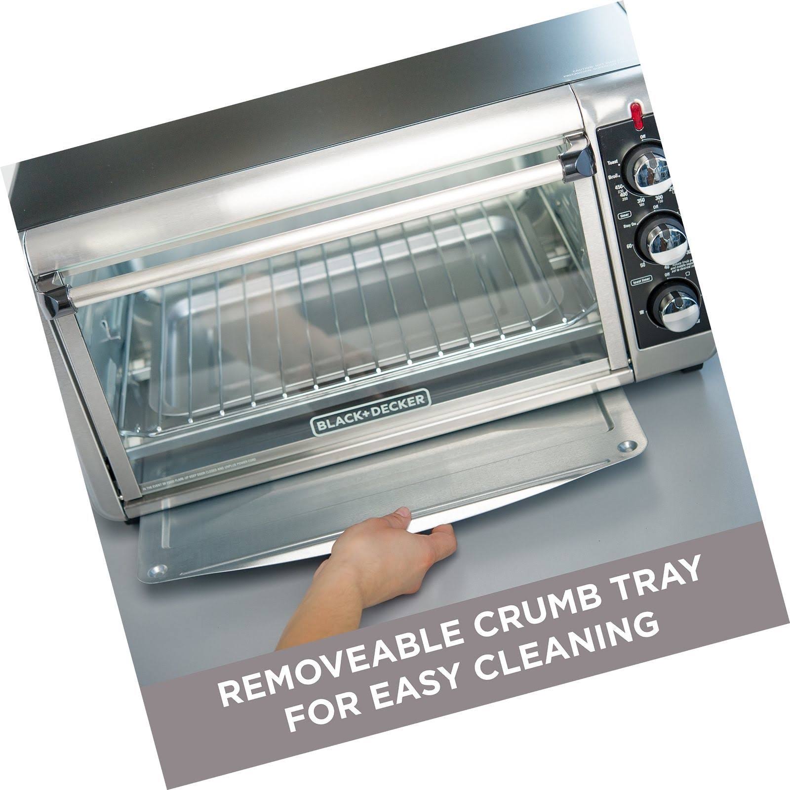 Black+decker TO3250XSB 8-Slice Extra Wide Convection Countertop Toaster Oven