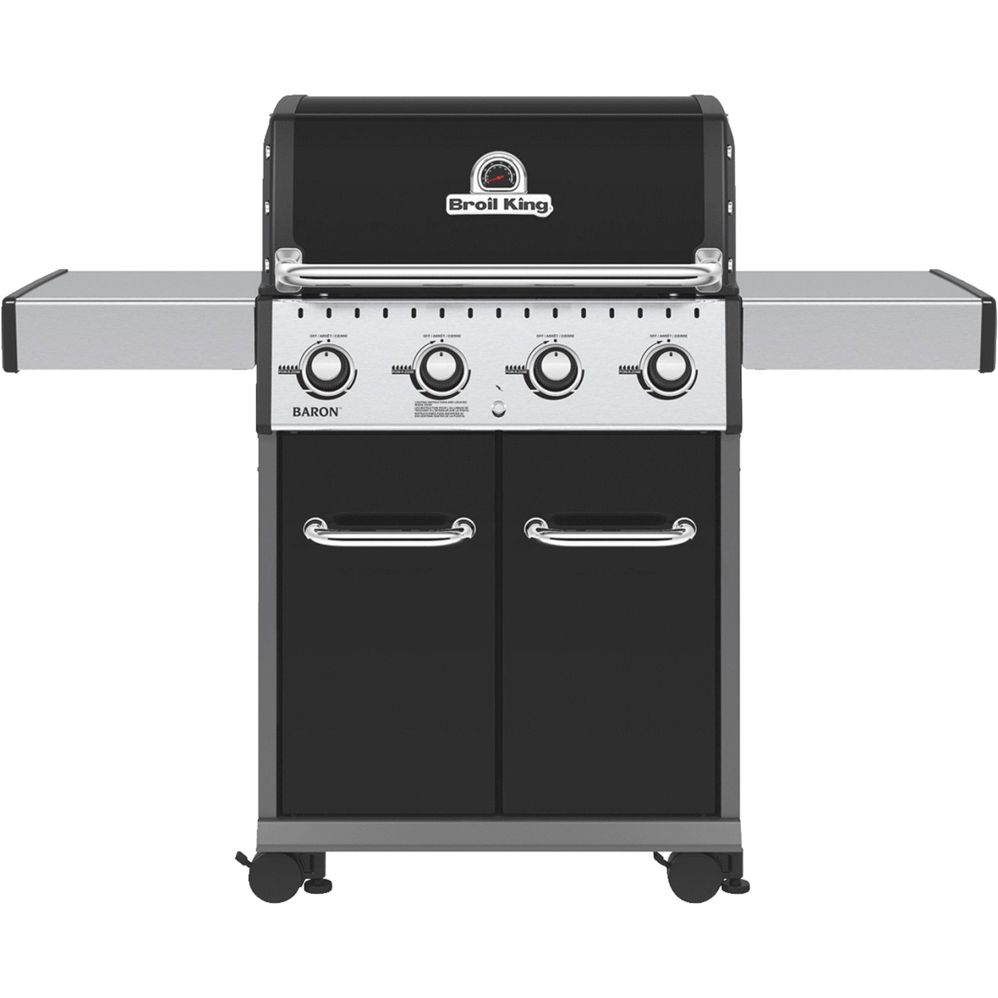 Broil King Baron Pro Series 4 Burners Propane Grill Black 40000 BTU
