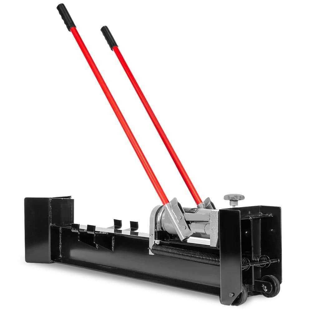 XtremepowerUS 12-Ton Hydraulic Manual Wood Cutter Unit Log Splitter with Built-in Wheels - Shop Hardware Tools Online Store