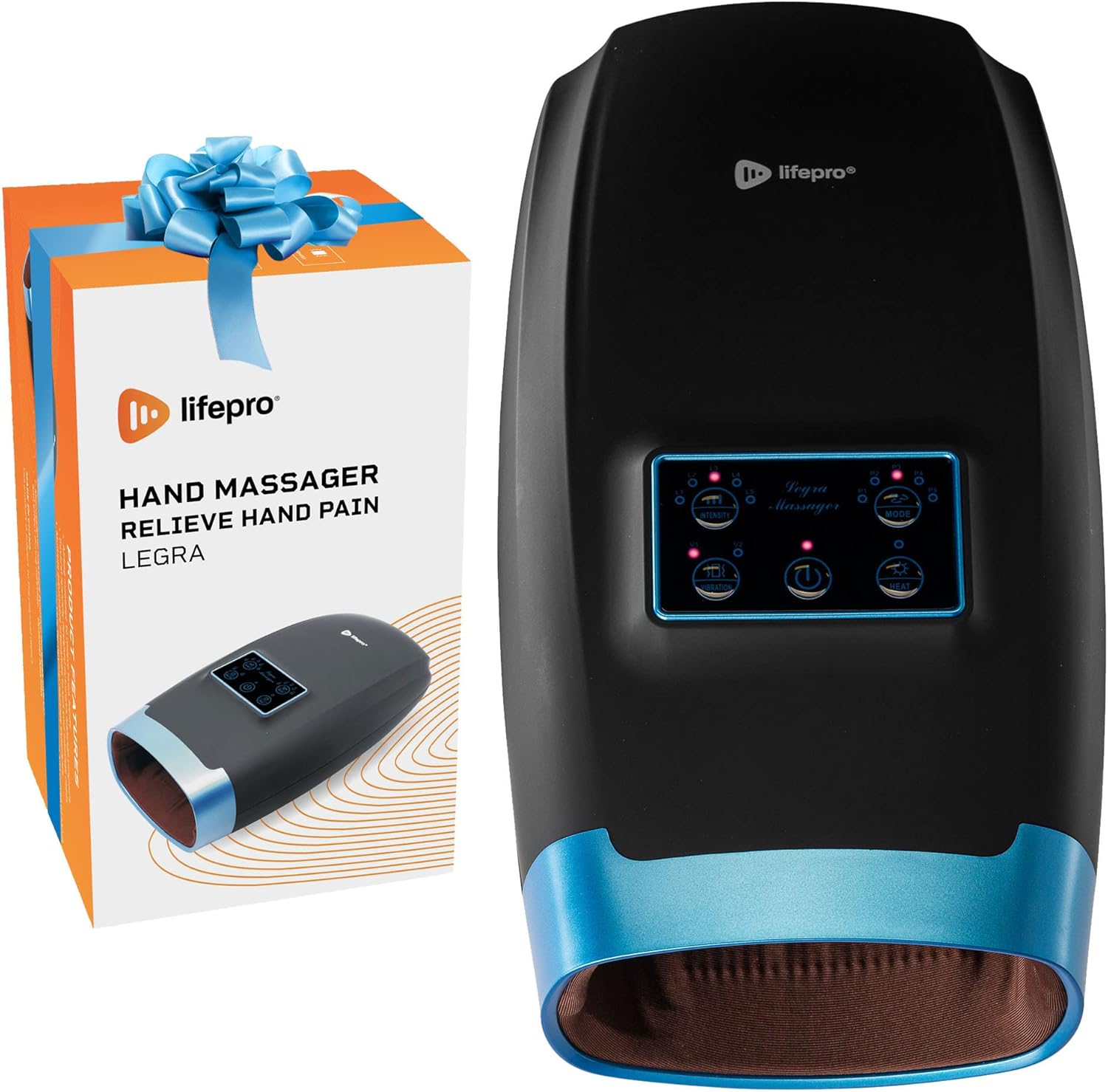 Lifepro Hand Massager - for Arthritis and Carpal Tunnel Relief - Hand, Wrist and Fiinger Massager with Heat and Compression - Arthiritis Pain Relief for Hands