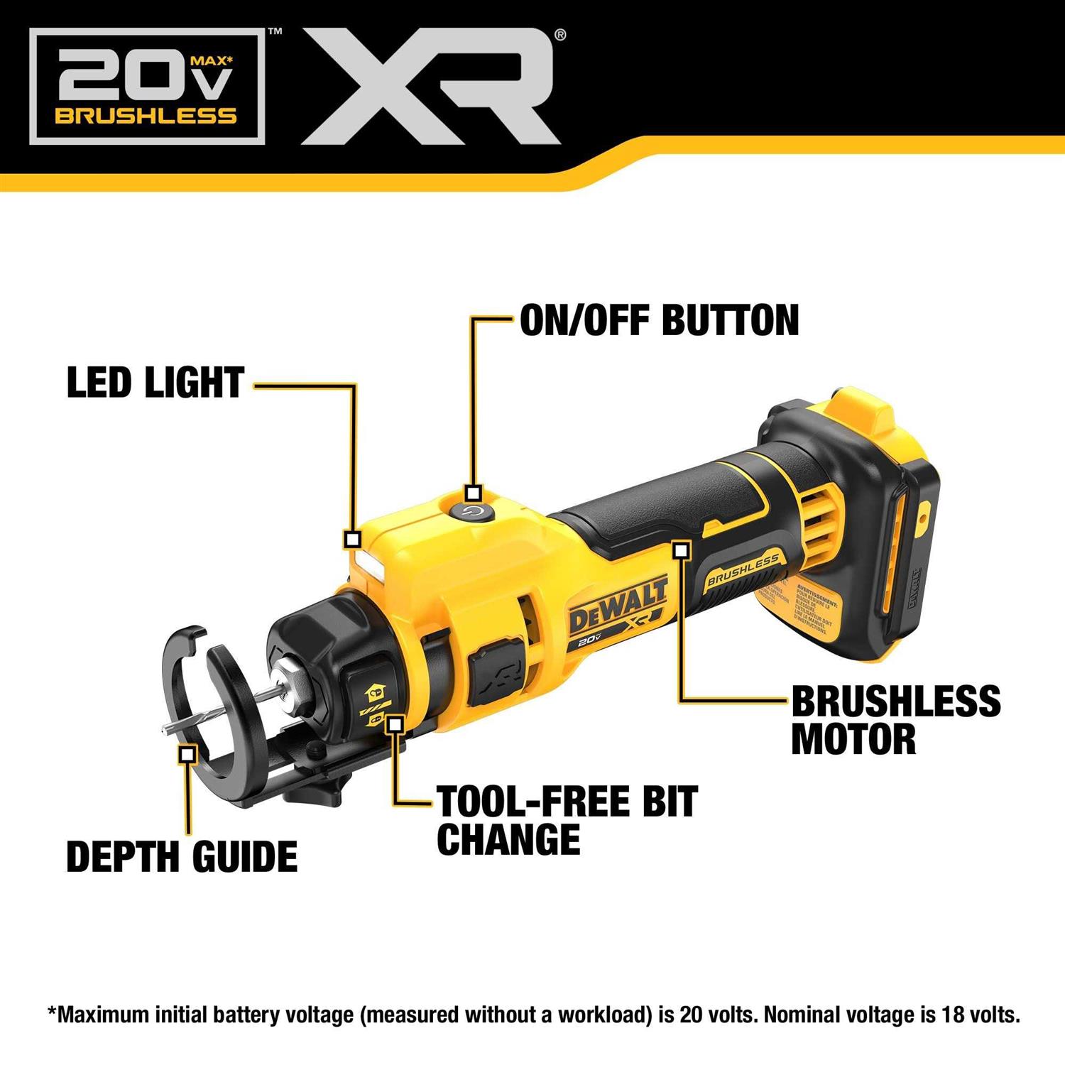 DEWALT 20V MAX Drywall Cut Out Tool DCE555B - Shop Hardware Tools Online Store