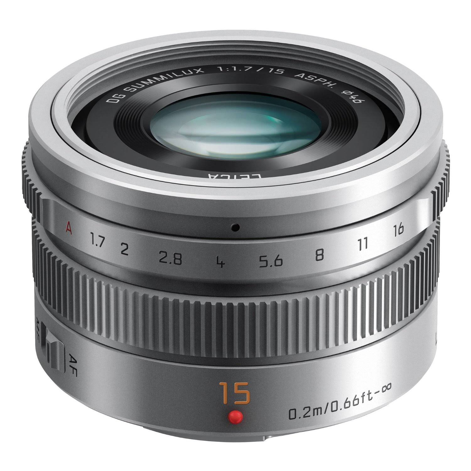 Panasonic Leica DG Summilux 15mm f/1.7 ASPH. Lens (Silver)