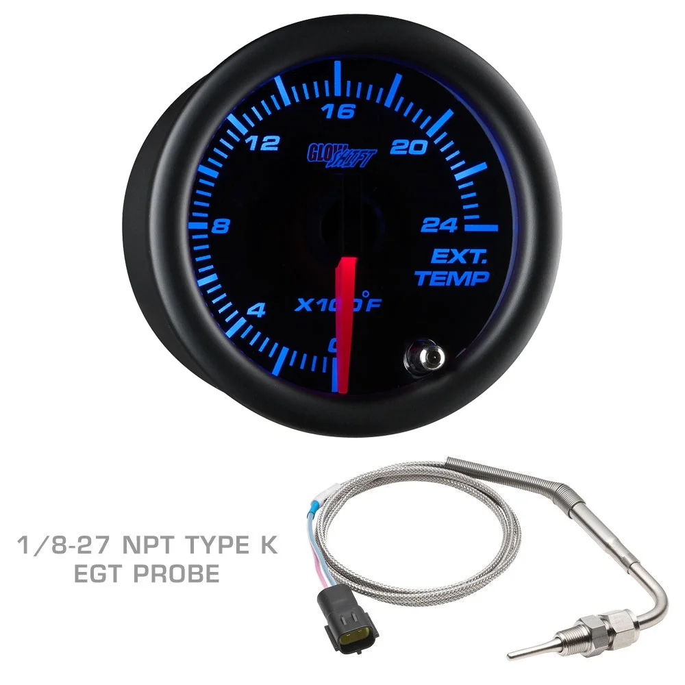 GlowShift 2003-2009 Dodge Ram Cummins Taupe Triple Gauge Package with Black 7 Color DS10 Gauge Set