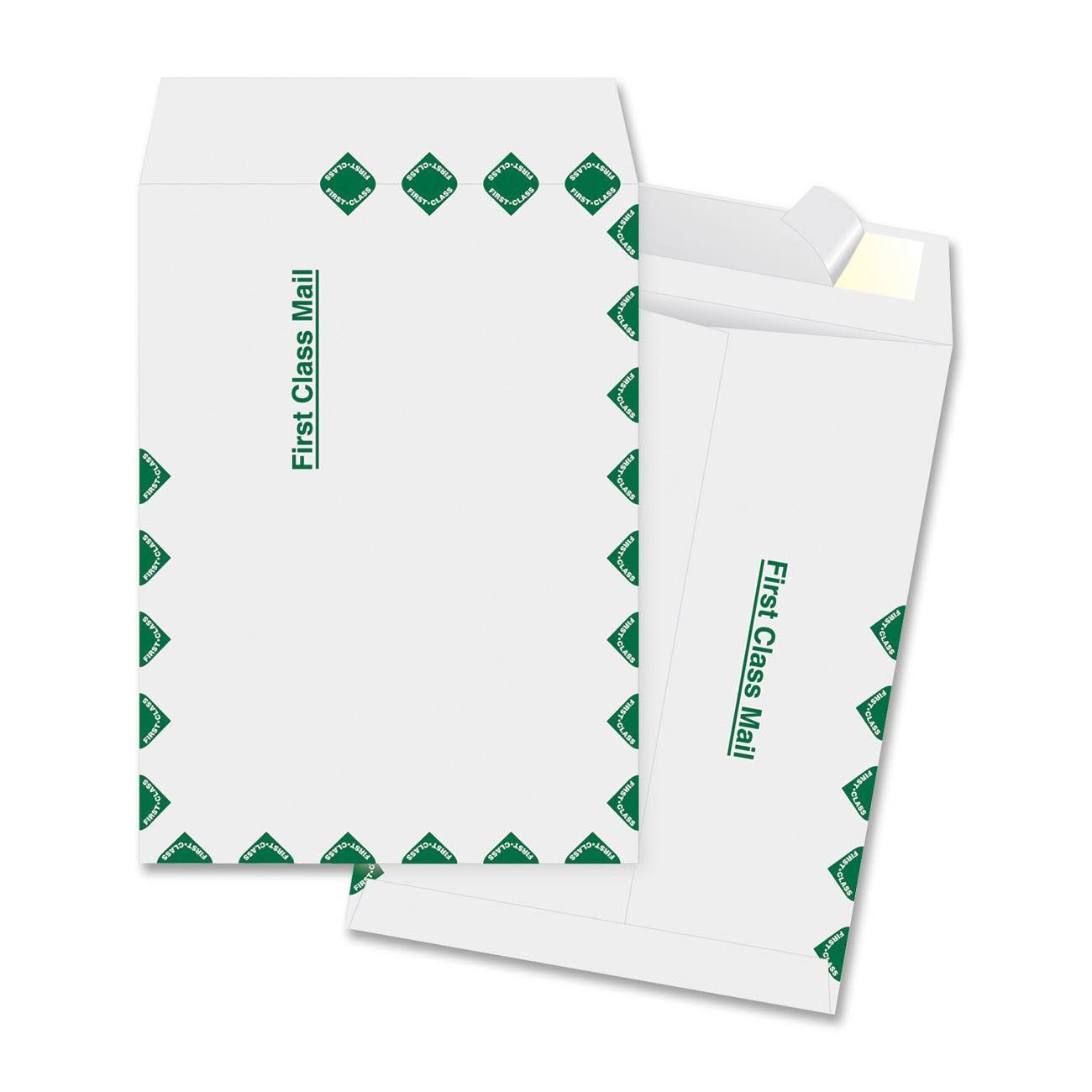 Business Source First Class Mail Envelope, White, 9.5x22 x 12.5x22 - 100 count