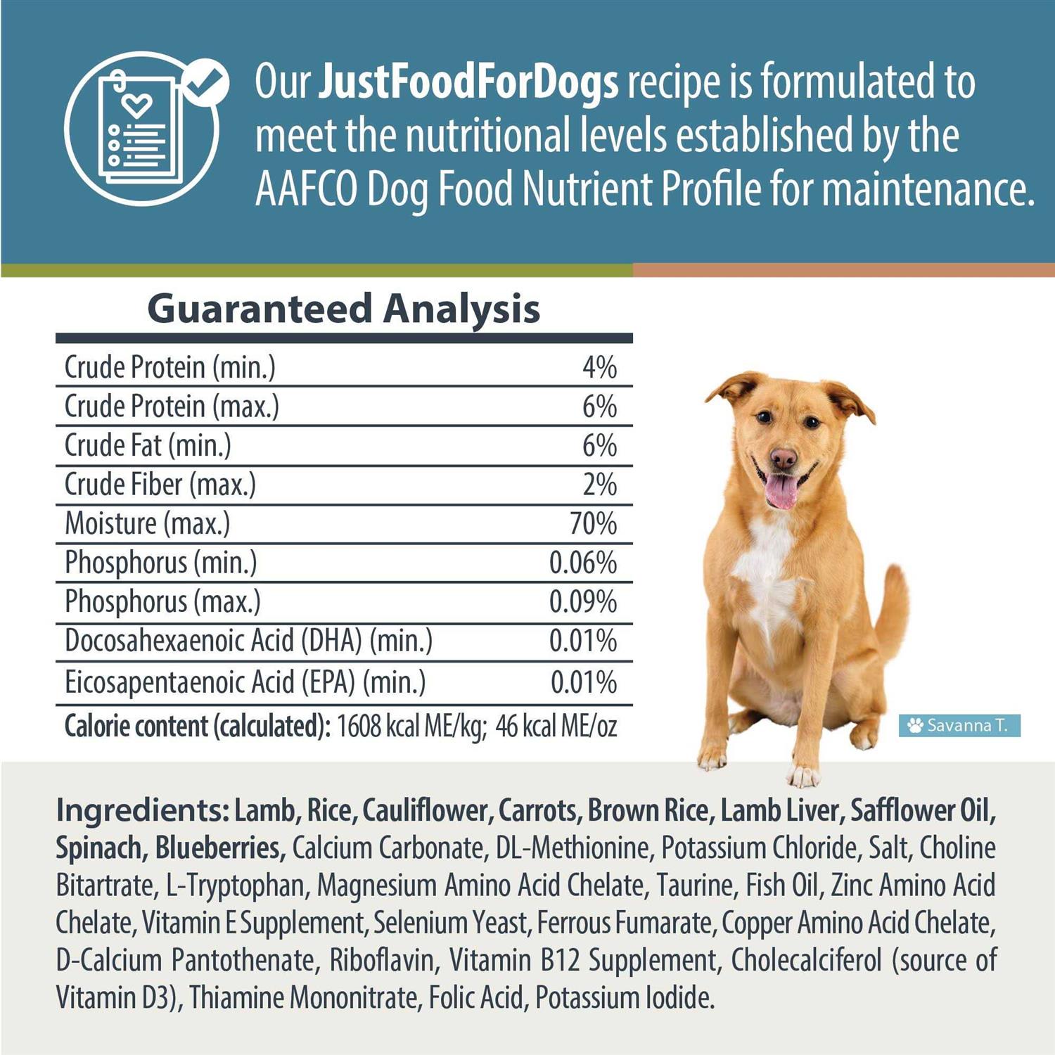 JustFoodForDogs Renal Support Low Protein Diet - Pet Supplies online store