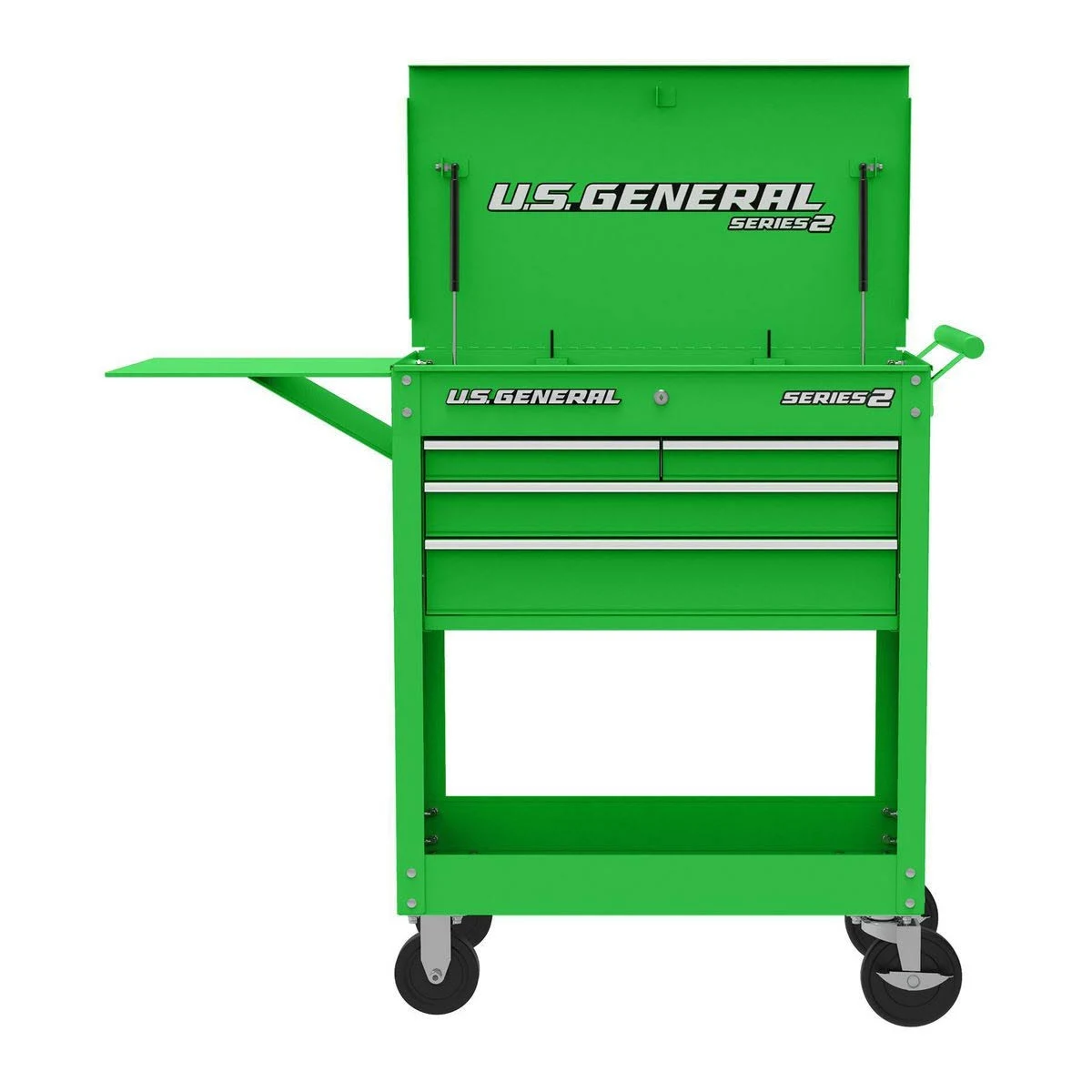U.S. General 30 in. 4 Drawer Tech Cart, Green 56392