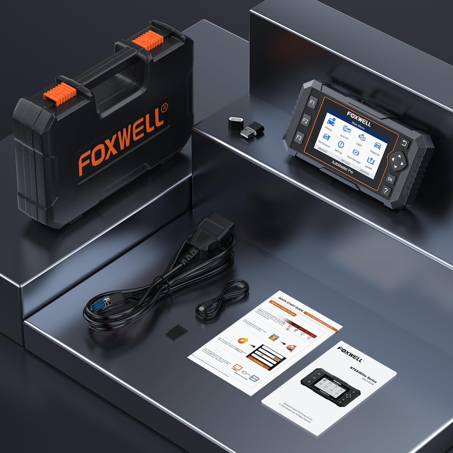 2024 Newest FOXWELL NT624 Elite OBD2 Scanner, ALL System with 8 Resets ABS Bleeding/SAS/Oil/TPS/EPB/BRT/Injector/D-P-F Resets Battery Test Upgrade of NT614 Elite Car Code Reader Scan Tool for All Cars