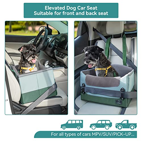 A4Pet Pet Dog Car Seat for Medium Dogs Large Dogs, 30 Inch Dog Booster Seat for Car with 2 Safety Leashes and Detachable Inner