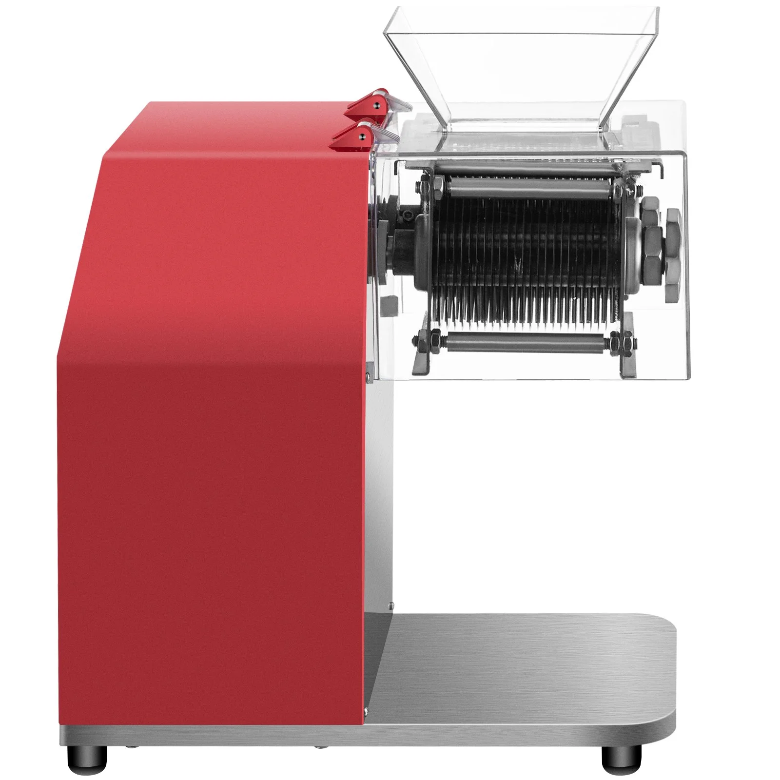 VEVOR 850W Commercial Meat Cutter, 551 Lbs/H Capacity with 3.5mm Blade, Electric Stainless Steel Food Cutter for Lamb, Beef, Chicken - Ideal for Kitchens & Supermarkets, Red