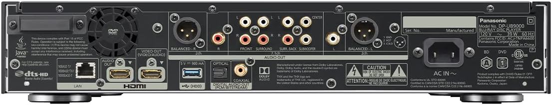 Panasonic DP-UB9000P1K Reference Class 4K Ultra HD Blu-ray Player with HDR10+ and Dolby Vision Playback