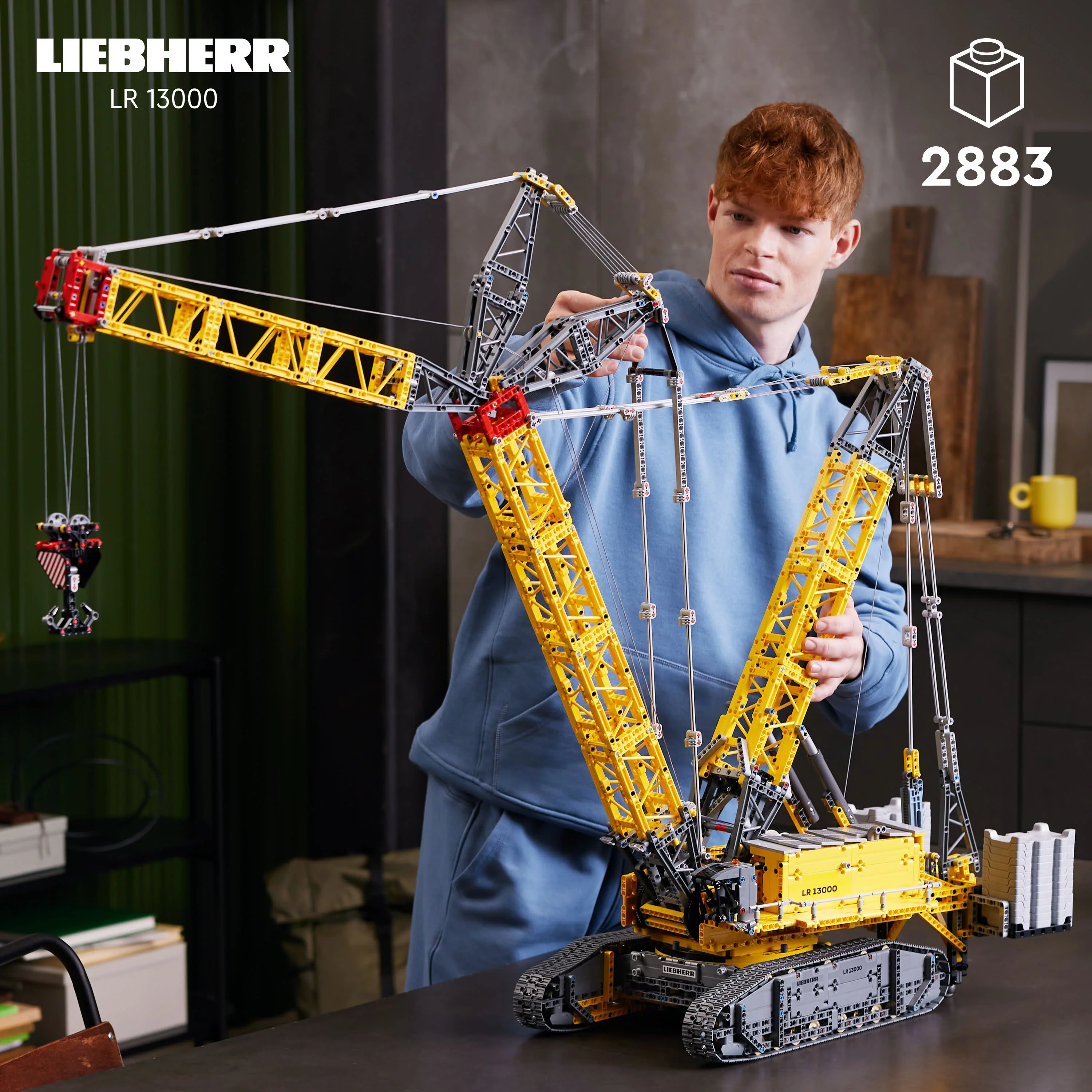 LEGO Technic Liebherr Crawler Crane LR 13000 42146 Advanced Building Kit for Adults, Build and Display this Model Crane, Incredible Details Including Winch System and Luffing Jib
