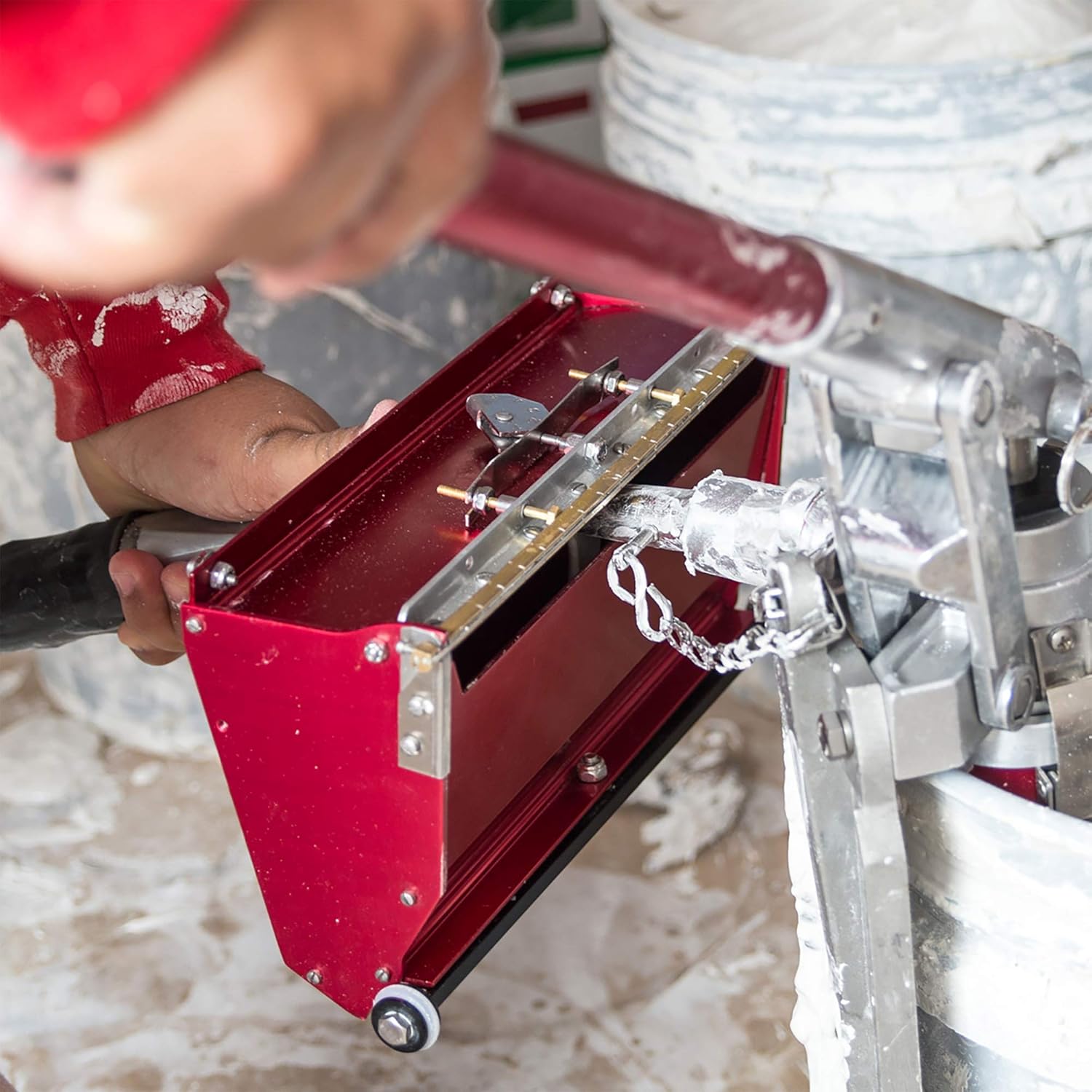 7-Inch Flat Finishing Box + Extendable Handle - LEVEL5 | Pro-Grade | Drywall Gyprock Plasterboard Sheetrock | 4-572