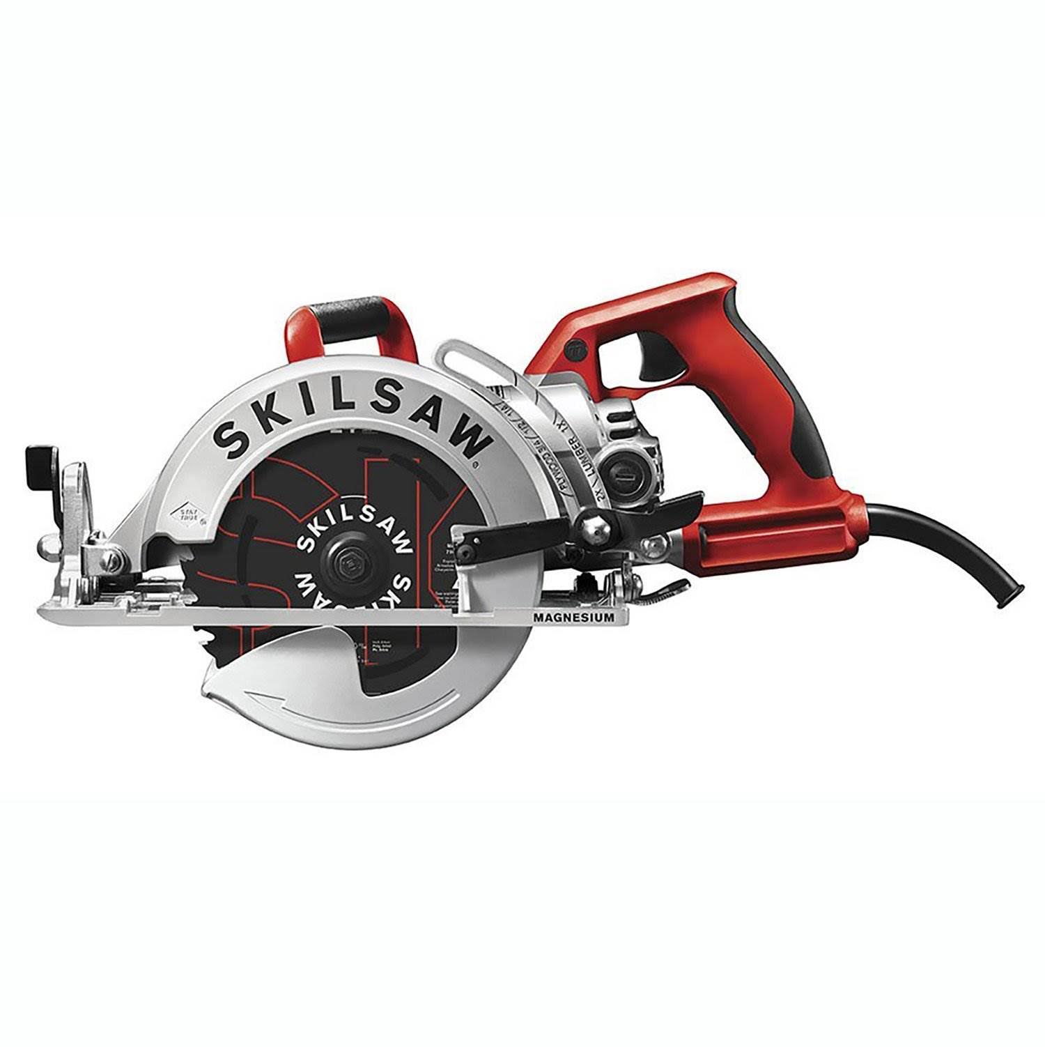 Skilsaw 15-Amp Worm Drive Corded Circular Saw, Red