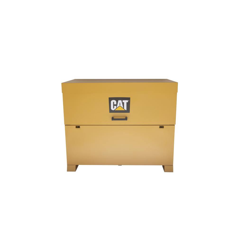 Cat 60 in. Jobsite Piano Tool Box, Yellow Powder Coat Finish