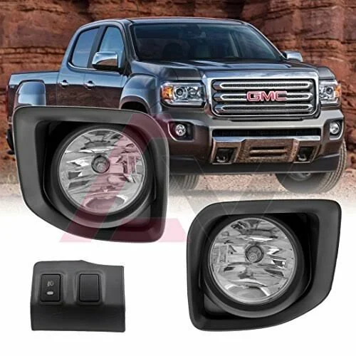 Winjet Compatible with [2015 2016 2017 2018 2019 2020 GMC Canyon] Driving Fog Lights + Switch + WIRING Kit