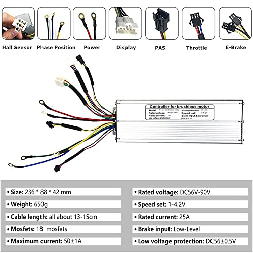 E-Bike Conversion Kit Electric Bike Conversion kit 20, 24, 26, 27.5, 28, 29, 700c inch Front Wheel hub Motor kit Motor Control LCD Display Brushless Motor hub,48V/1500W-26inch