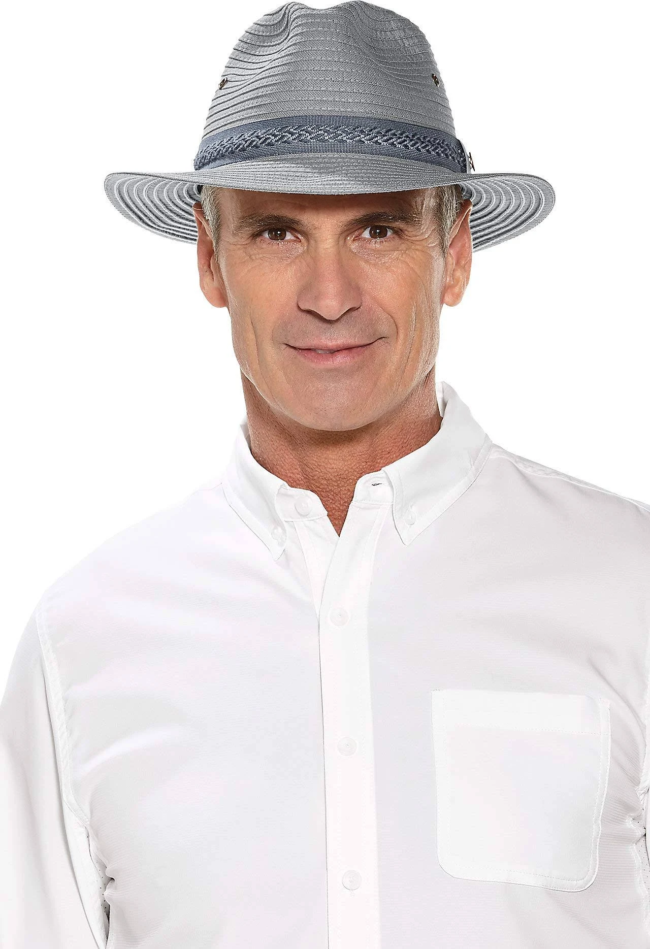 Coolibar UPF 50+ Men&s Packable Travel Fedora - Sun Protective