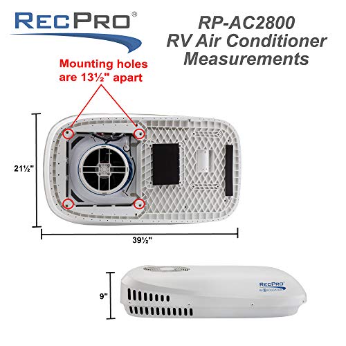 RecPro RV Air Conditioner Low Profile 9.5K Non-Ducted | Optional Heat Pump | Quiet AC | Cooling Only | RV AC Unit | Camper Air Conditioner