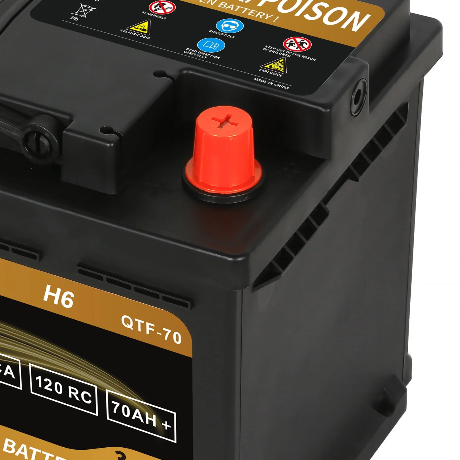 Weize Platinum AGM Automotive Battery,  Group 94R H7 Battery- 12v 80ah 140RC 850CCA, 36 Months Warranty
