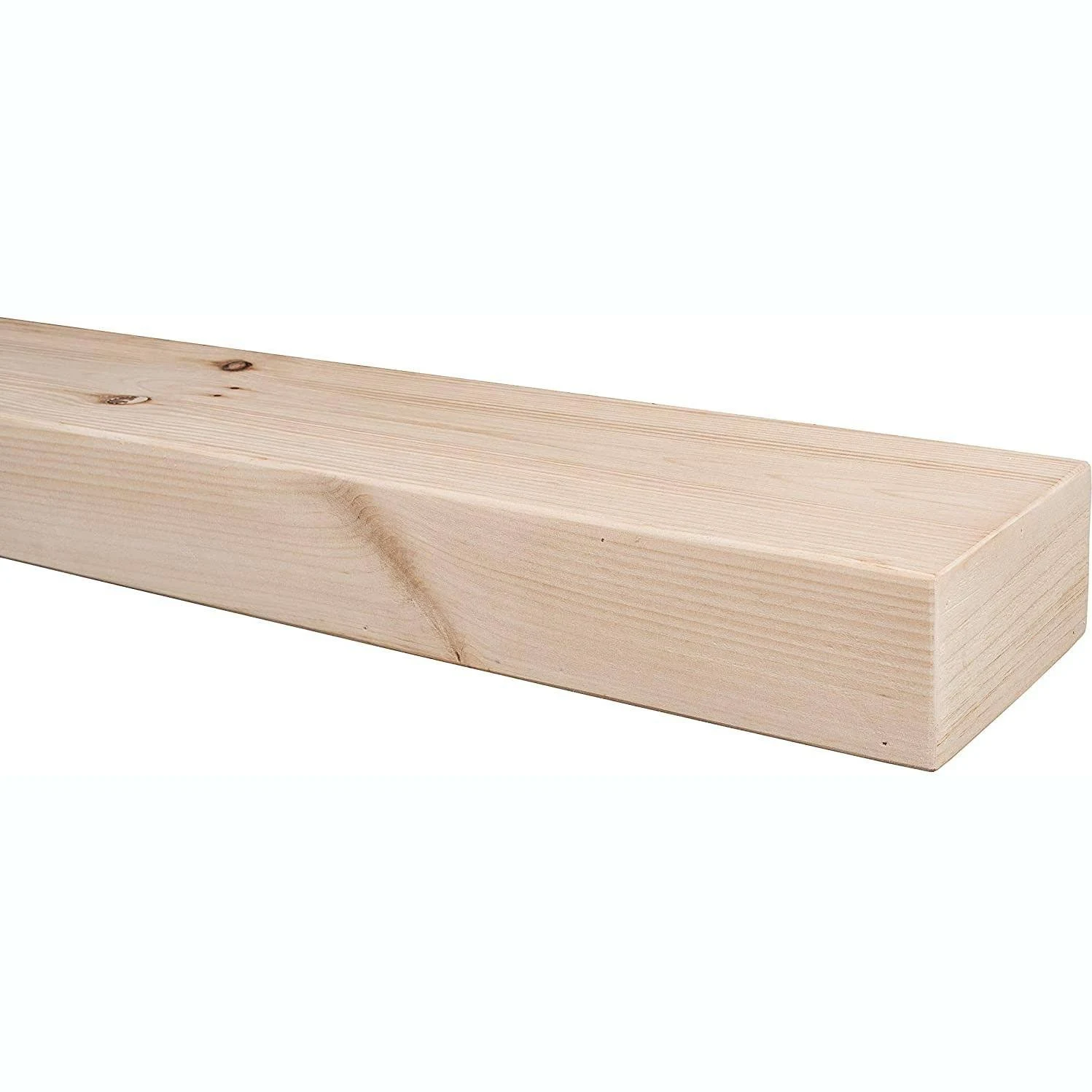 Mantels Direct Vail 48-in x 6-in Farmhouse Wood Fireplace Mantel Shelf in Unfinished
