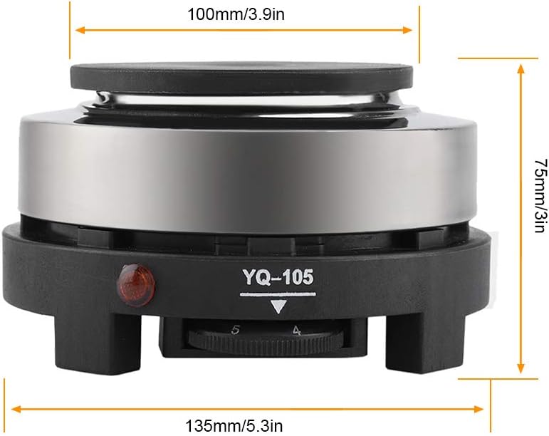 LANTRO JS - Electric Mini Stove Hot Plate, Portable 500W Single Burner Multifunction Home Heater Plate Kitchen Appliance for Milk Water Coffee Heating, Camping RV and Hot Pot (US Plug 110V) Pack of 2