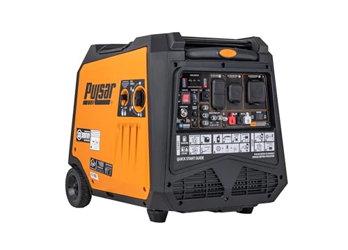 Pulsar 9500 Watt Tri Fuel Portable Inverter Generator, Remote Electric Start, CO Sensor, Parallel Capable, Super Quiet, Use for RV, Camping, Outdoor & Home, Gasoline, Propane, Natural Gas, NED95TiSRCO