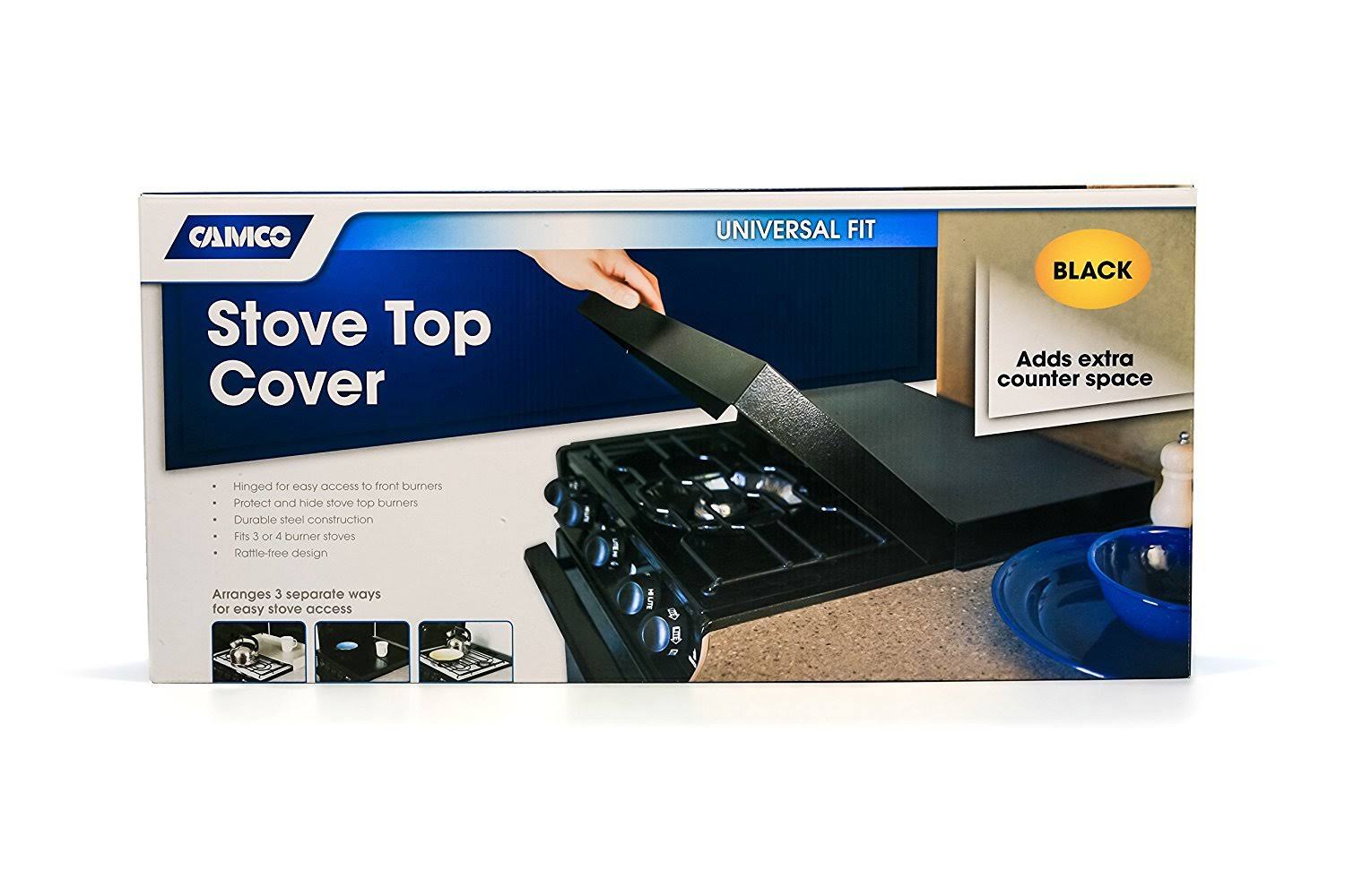 Camco 43554 RV Black Universal Fit Stove Top Cover